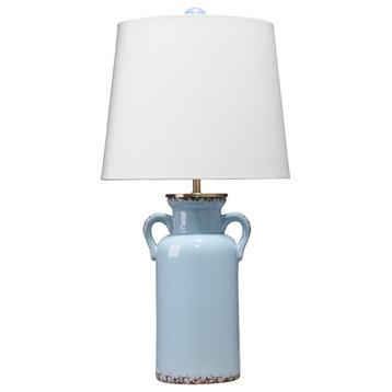 Coastal Style Blue Ceramic Piper Table Lamp