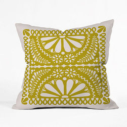 Picado Pillow Cover in Saffron - Decorative Pillows