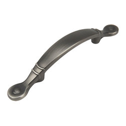 Cosmas - Cabinet Pull, 3" Hole Centers, Set of 25, Antique Silver - Cabinet And Drawer Handle Pulls