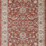 ABANI - Abani Babylon Area Rug, Floral Traditional Red and Beige, 4'x6' - Your room will feel warm, inviting and cozy thanks to this traditional area rug. Soft beneath your feet and appealing to the eye, this piece features an all-over red color that makes it ideal for any room. Offering an agreeable beige border for added ambiance, this piece is a must-have for your personal library, living room or office space. To complete the look, there is an all over motif that was composed of various shades of beige, red and hints of dark blue.