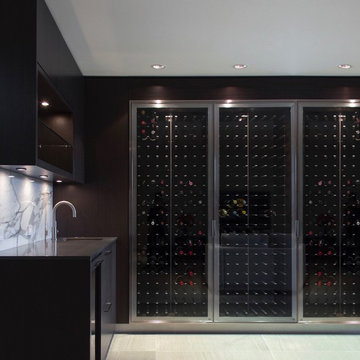 Glass Enclosed Wine Cellars