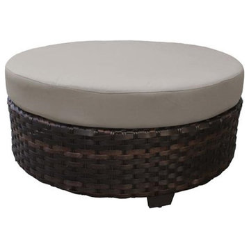 kathy ireland River Brook Round Coffee Table in Beige