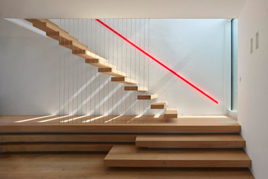 Gerade Moderne Holztreppe in Sonstige