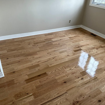 Install + Sand and Weathered Oak Stain with Water Based Finish