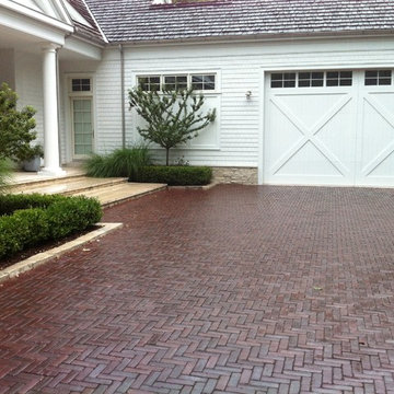 Brick paver driveway