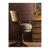 Vintage British Penny Stamps Wallpaper - Red