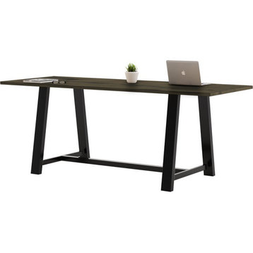 KFI Midtown 3' x 8' Wood Top Counter Height Conference Table in Barnwood