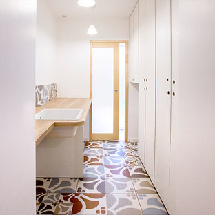 75 Beautiful Midcentury Modern Laundry Room With Laminate