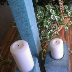 Concrete Candle Pillars Verde - Candles