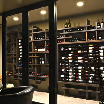 Mondrian inspired wine cellar