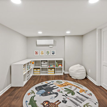 Updated Arlington Basement Gives Family Space to Relax and Play