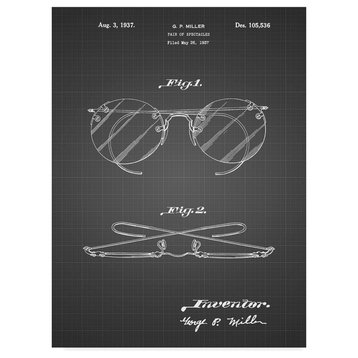 "Eyeglasses Spectacles Patent Art" by Cole Borders, Canvas Art, 32"x24"