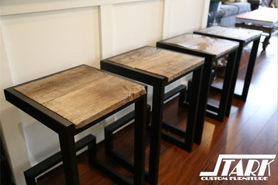 EZD-FB Stools - Reclaimed wood and steel