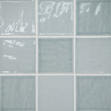 Marin 4" x 4" Ceramic Wall Tile, Misty Blue (51-pack/5.49 sqft.)