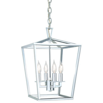 Small Cage Pendant, Polished Nickel