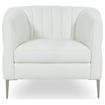 Pearl Full Leather Chair Snow
