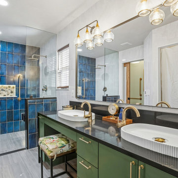 Emerald and Indigo Mosaic Bath