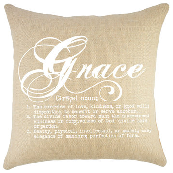 Grace Burlap Pillow
