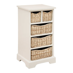 Farmhouse Ivory 5 Drawer Chest - Dressers