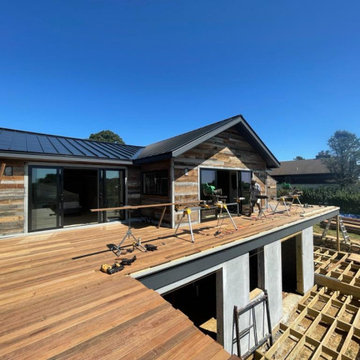 RECLAMED BARN BOARD SIDING / IPE DECKING