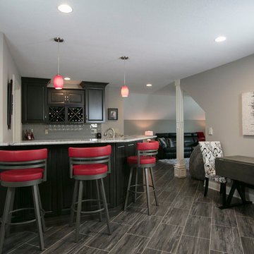 Second Story Addition - Family Room w/bar