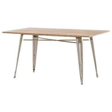 Modrest Ford Modern Wood Dining Table, Gray