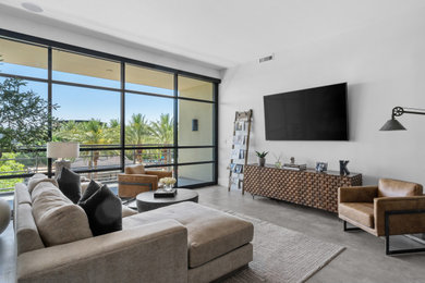 Example of a trendy living room design in Phoenix
