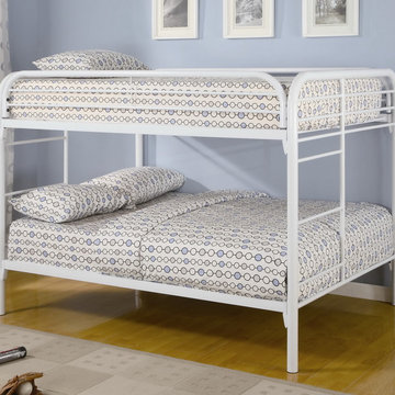 Full over Full Bunk Bed in White