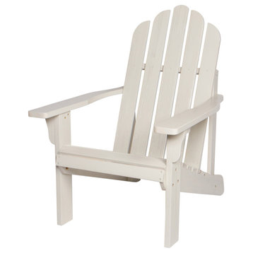 Shine Company Marina II Adirondack Chair With Hydro-Tex Finish, Eggshell White