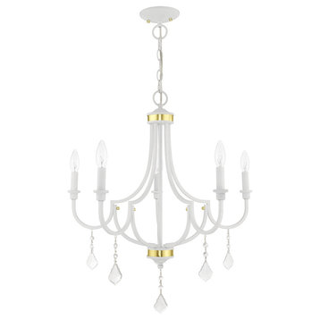 Transitional Chandelier, White