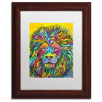 Dean Russo 'Lion Good' Framed Art, 11x14, Wood Frame, White Mat