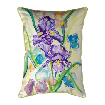 Two Irises Extra Large Zippered Pillow 20x24