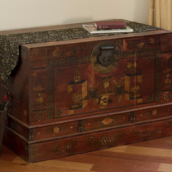 Hand Painted Tibetan Trunk - Decorative Trunks