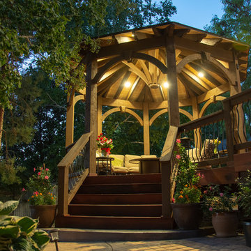 Entertainment Size | Deck w/2-Tone Gazebo & Integrated Power