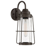Designers Fountain - Designers Fountain D219M-7OW-RT Marin - 7 Inch 1 Light Outdoor Wall Lantern - Shade Included: Yes  Dimable: YMarin 7 Inch 1 Light Rustique Clear Seedy *UL: Suitable for wet locations Energy Star Qualified: n/a ADA Certified: n/a  *Number of Lights: Lamp: 1-*Wattage:60w Medium Base bulb(s) *Bulb Included:No *Bulb Type:Medium Base *Finish Type:Rustique