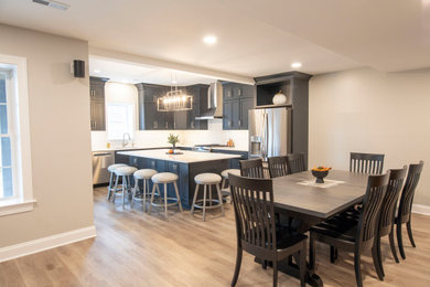 Example of a minimalist dining room design in Other