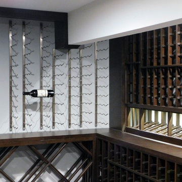 Metal and Wood Wine Cellar Racks Orange County Project