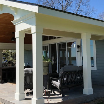Lake House Porch Addition with New Siding