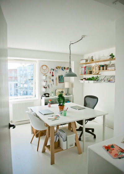 Scandinavian Home Office by Apartment Apothecary