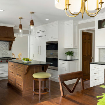 Charmingly Spruced Up Walnut & White