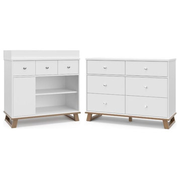 Home Square 2-Piece Set with 6-Drawer Dresser & Changing Table Dresser