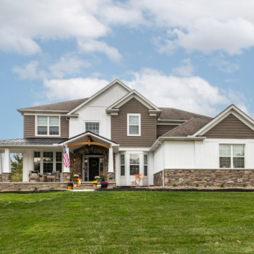 Inviting Exterior Renovation with Front and Side Porch Additions