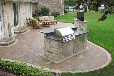 Darien, IL Paver Patio, TV Stand and Grilling Station