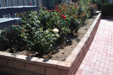 Planter and Red Brick Walkway