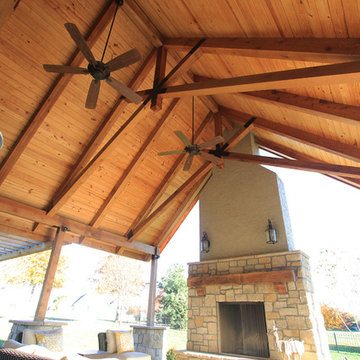 Roof Structure, Fireplace + Grill Station