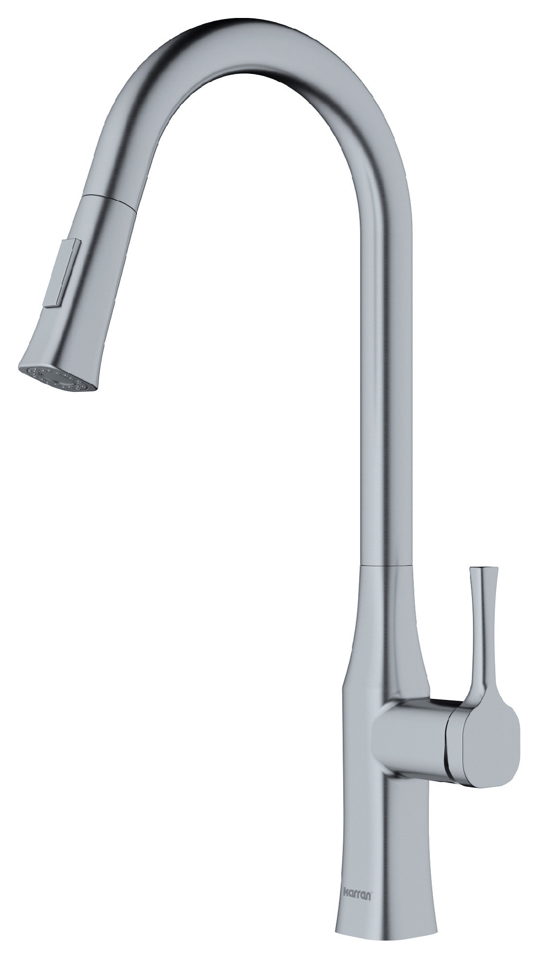 Karran KKF140 1-Handle Pull-Down Sprayer Kitchen Faucet, Stainless Steel