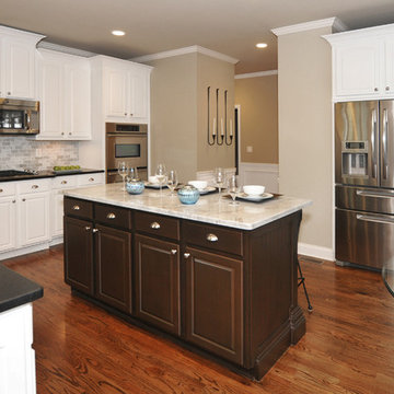Canton Kitchen Cabinet Makeover: From Maple to Off White finish