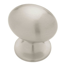 Fusilli 1-3/8 in. Satin Nickel Large Football Cabinet Knob - Cabinet And Drawer Knobs