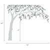 Falling Leaves Weeping Willow Tree Decal With Leaves, Scheme A, Standard