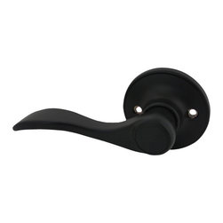 Designers Impressions - Kingston Dummy Lever, Matte Black, Left-Hand - Door Levers